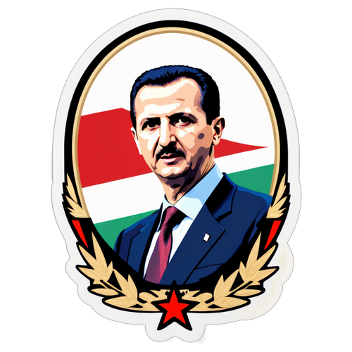 Ansprechendes Design von Assad, das politische Themen und den Nahen Osten widerspiegelt