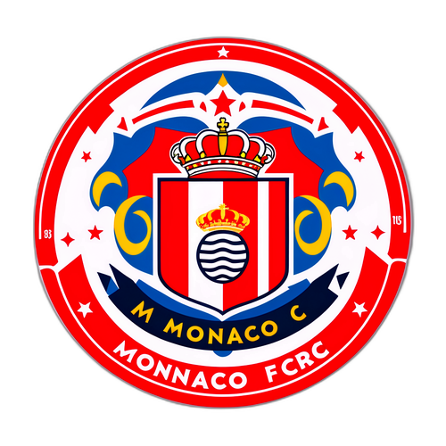 Diseño circular del logo del Mónaco FC