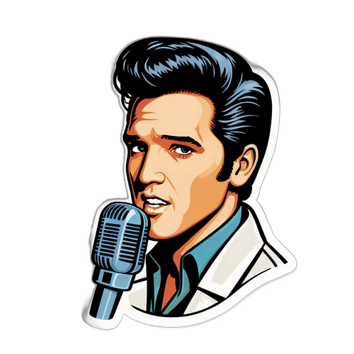 Nálepka slavící Elvise Presleyho