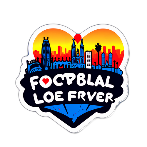 Barcelona Skyline Sticker