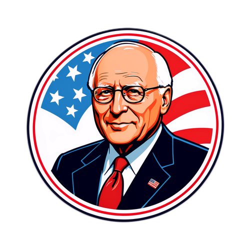 Vintage Politisk Klistermærke af Dick Cheney