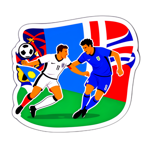Sticker Perlawanan Bola Sepak England vs Italy