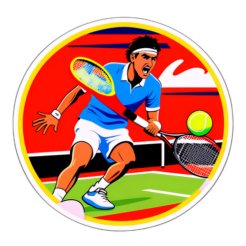 Jucător de tenis energic