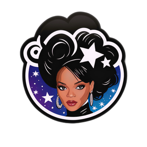 Minimalist Silhuett av Rihanna