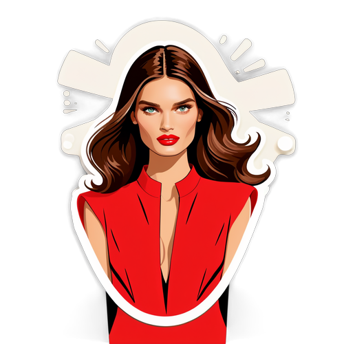 Sticker Chic di Bianca Balti in una Sfilata di Moda