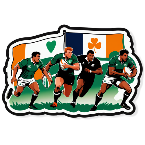 Rugby Rivalry: Ireland vs New Zealand in Action