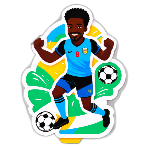 Sticker jucător de fotbal