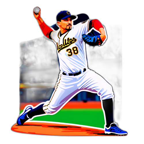 Dynamic Pitching Action Sticker