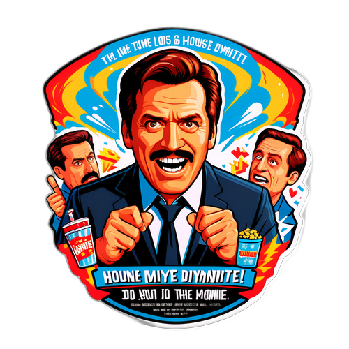 Наклейка, присвячена фільму "Дім з динамітом"