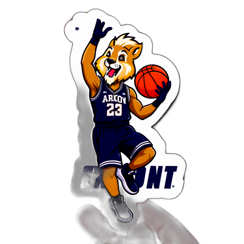 Akron Basketball Slam Dunk Sticker