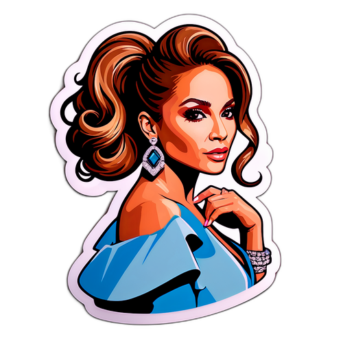 Kreativní samolepka inspirovaná Jennifer Lopez