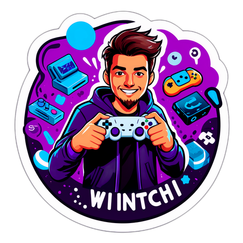 Artistic Twitch Streamer Sticker