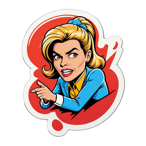 Humorvolle Aufkleber mit Anke Engelke in Comics-Rollen