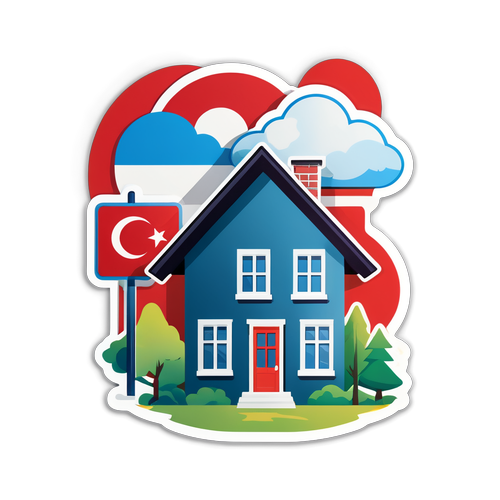 Modern Konut ve Daire Simgeleri Sticker