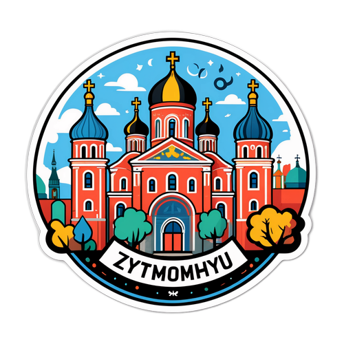 Наклейка з написом 'Житомир'