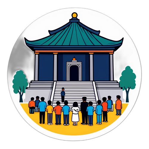 Ảnh Bác Hồ và Người Dân Đang Xếp Hàng