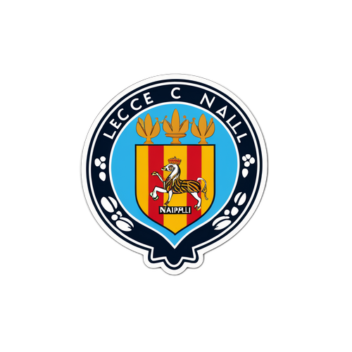 สติ๊กเกอร์โลโก้ของเลชเช่และนาโปลีในสไตล์ศิลปะร่วมสมัย