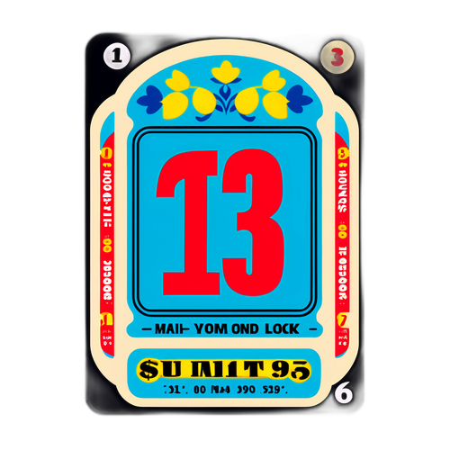 Giant Lotto Ticket na may In-highlight na mga Numero