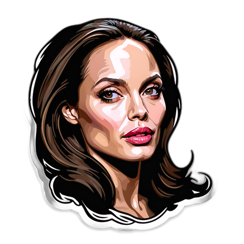 Portret Angeliny Jolie w stylu malarskim