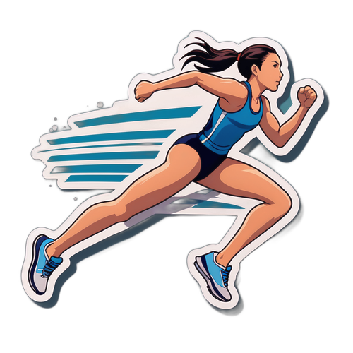 陸上競技のアスリート中島瞳のダイナミックなランニングデザイン