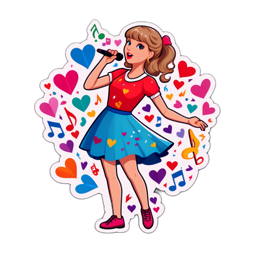 Sticker ya Furaha ya Taylor Swift