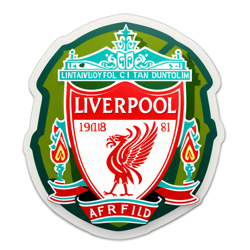 Sticker ter Eer van Liverpool met Anfield Stadion