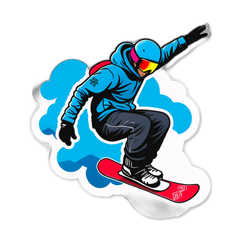 Sticker célébrant le slopestyle masculin aux Jeux Olympiques
