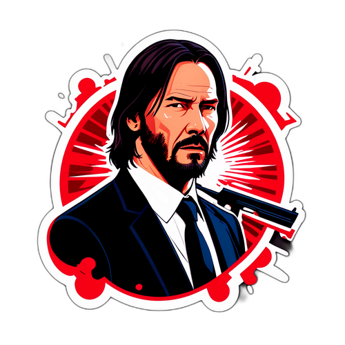 Naklejka inspirowana serią filmów 'John Wick'