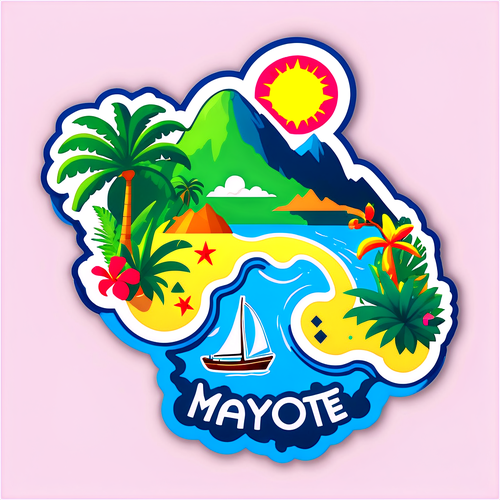 Sticker ya Kisiwa cha Mayotte