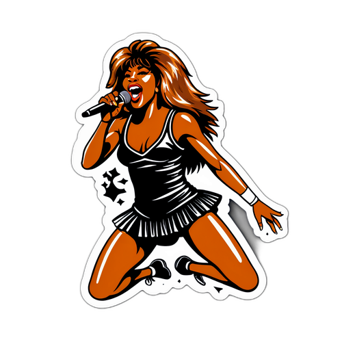 Musical Sports Fusion: Tina Turner Halftime Show Sticker