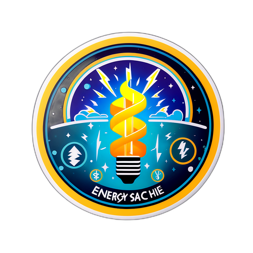 Autocollant Illustrant un Bon d'Énergie
