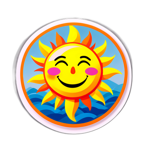 阳光微笑贴纸