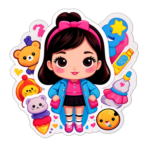 Playful Fashionista Sticker