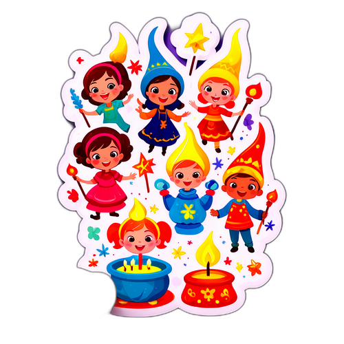 Nálepka s postavičkami z "Ježíškových vnoučat"