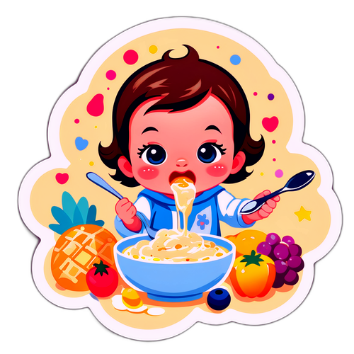 Kinder-Liebe beim Essen