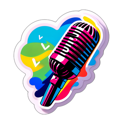 Dessin stylisé du microphone emblématique de 'The Voice'