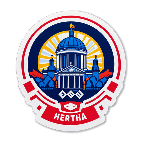 Unvergesslich: Das Hertha-Logo neben Berlins legendärem Wahrzeichen!