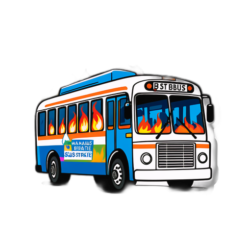 Adesivo de Protesto: Greve dos Ônibus em Manaus