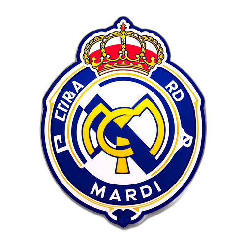 Joukkueen väreissä oleva huivi Real Madridin ja Monacon logoilla