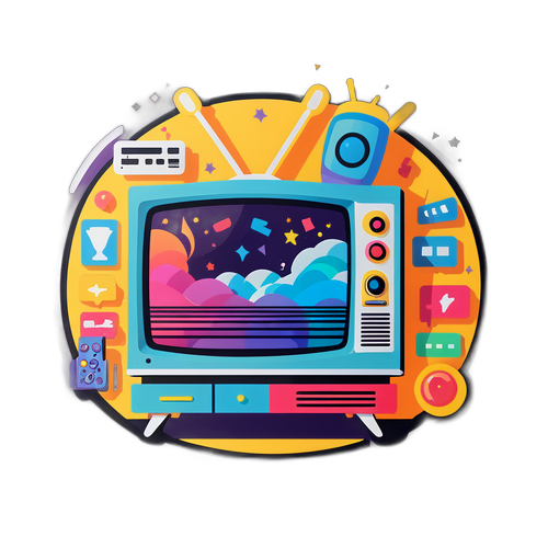 Design samolepky s tématem televize