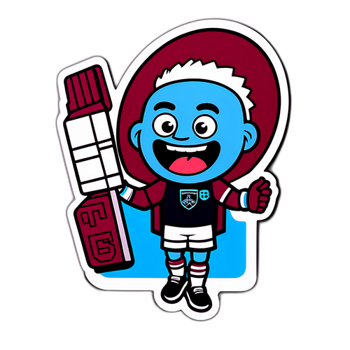 웨스트 햄 마스코트와 팬의 상호작용 스티커