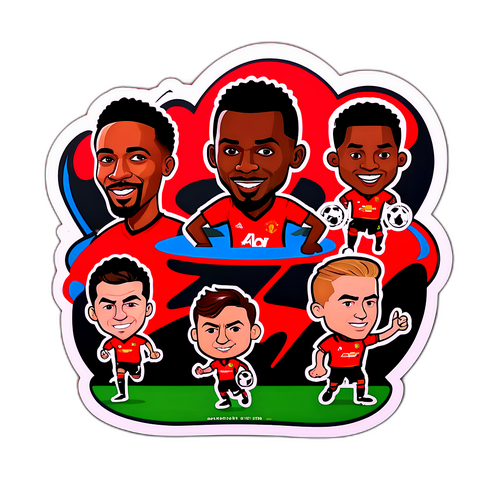 맨유와 본머스 주요 선수 캐릭터 스티커