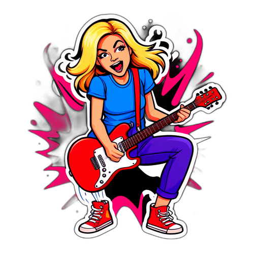 Pamela Pritchard Rockar Ut Med Gitarr