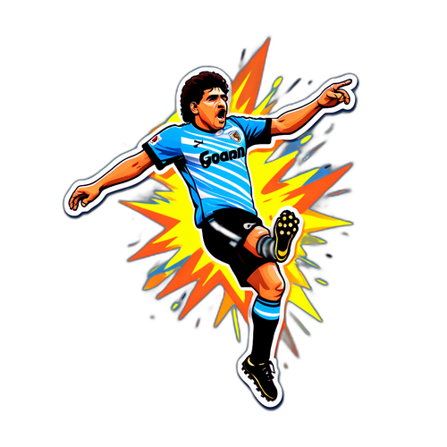 Moment strzału Maradony