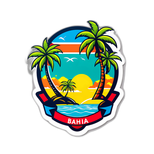 Stiker Emblem Tim Bahia di Pantai Indah