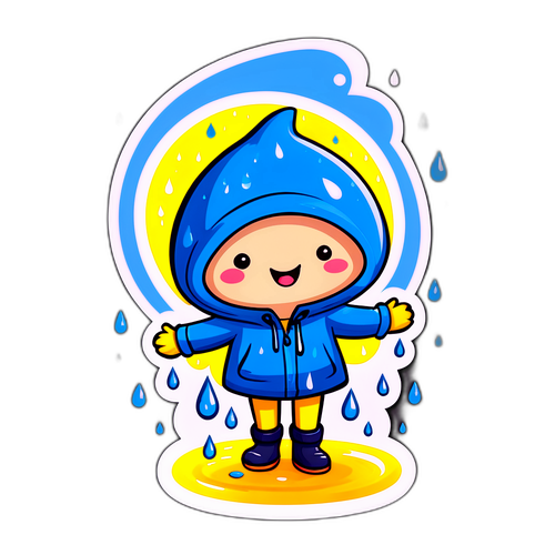 可愛的水滴角色