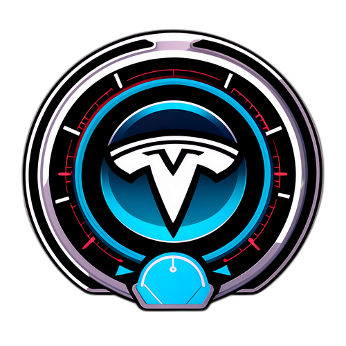 Teknologisk inspireret Tesla dashboard klistermærke