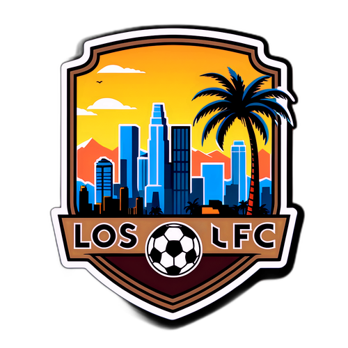 Stiker Warna-warni Los Angeles FC