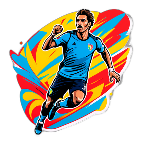 Retrato Estilizado de Filipe Bragança em Ação