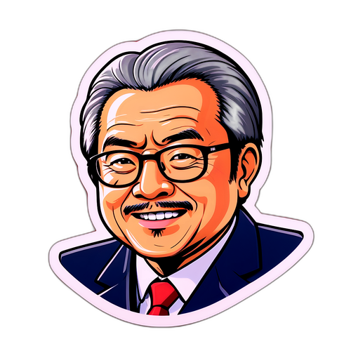 大阪府知事のユーモラスなイラスト